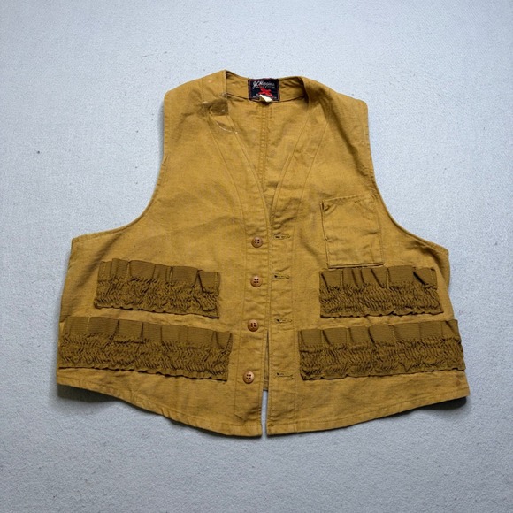 J.C. Higgins Jackets & Blazers - JC Higgins Hunting Vest Womens M Tan Sears Roebuck Vintage Canvas‎ Shell Loops